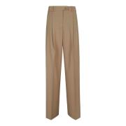 Wollen Broek Nude & Neutrals Max Mara , Brown , Dames