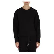 Gewatteerde Katoenen Sweater Armani Exchange , Black , Dames