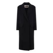 Zwarte Jas Elegante Klassieke Stijl Jil Sander , Black , Dames