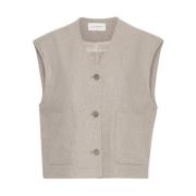 Isabelle Vest Moss Copenhagen , Beige , Dames