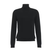 Luxe Cashmere Turtleneck Pullover Daniele Fiesoli , Black , Heren