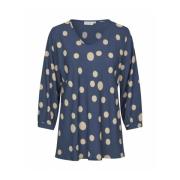 Abstract Print Blouse Moonlit Ocean Masai , Blue , Dames