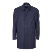 Blauwe Wollen Trenchcoat Aw24 PS By Paul Smith , Blue , Heren