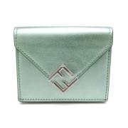 Pre-owned Leather wallets Fendi Vintage , Green , Dames