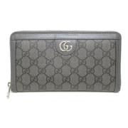 Pre-owned Canvas wallets Gucci Vintage , Gray , Dames