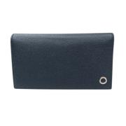 Pre-owned Leather wallets Bvlgari Vintage , Blue , Dames