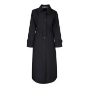 Zwarte Trenchcoat Waterbestendig Herno , Black , Dames