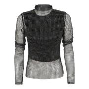 Mesh Shirt & Jersey Top Set Max Mara , Black , Dames