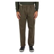 Katoen en Cashmere Jogger Broek Paul & Shark , Green , Heren