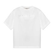 T-shirt met logo Woolrich , White , Dames