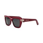 Rood Frame Grijze Lens Zonnebril Dior , Red , Unisex