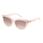 Cat-eye zonnebril in roze en bruin Twinset , Pink , Dames