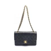 Pre-owned Leather chanel-bags Chanel Vintage , Black , Dames