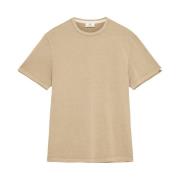 Korte Mouw T-shirt Akkikki Stijl Anerkjendt , Beige , Heren