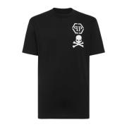 Zwarte T-shirts Polos Aw23 Philipp Plein , Black , Heren