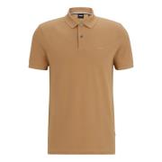 Pique Polo Shirt Boss , Beige , Heren