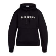 Sweatshirt met logo Burberry , Black , Dames