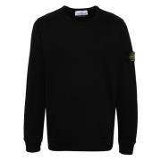 Organische Katoen Crewneck Sweatshirt Stone Island , Black , Heren