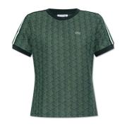 T-shirt met monogram Lacoste , Green , Dames