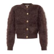 Cardigan met logo Alexander McQueen , Brown , Dames