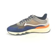 Blauw Oranje Runner Sneakers Floris van Bommel , Blue , Heren