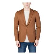 Bruine Geknoopte Blazer voor Mannen Mulish , Brown , Heren