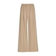 Wijde Wollen Broek Caroline Biss , Beige , Dames