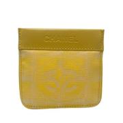 Pre-owned Leather wallets Chanel Vintage , Yellow , Dames