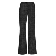 Tweed Straight-Leg Broek Caroline Biss , Black , Dames