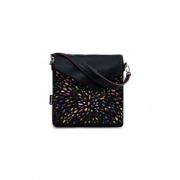 Zwarte Bedrukte Handtas/Rugzak met Rits Desigual , Black , Dames