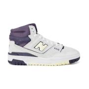 Paarse Leren Veterschoenen New Balance , White , Heren