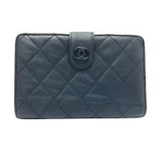 Pre-owned Leather wallets Chanel Vintage , Black , Dames