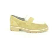 Beige Pony Moccasin Schoenen DL Sport , Beige , Dames