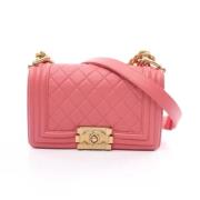 Pre-owned Leather chanel-bags Chanel Vintage , Pink , Dames