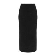 Wollen Rok Bottega Veneta , Black , Dames