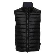 Echte Dons Gilet Jas Stone Island , Blue , Heren