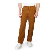 Gestreepte katoenen broek met knoopsluiting Napapijri , Brown , Heren