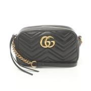 Pre-owned Leather shoulder-bags Gucci Vintage , Black , Dames