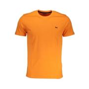 Oranje Katoenen T-shirt, Geborduurd Logo Harmont & Blaine , Orange , H...