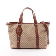 Pre-owned Canvas totes Gucci Vintage , Beige , Dames