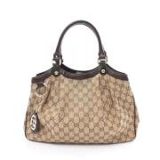 Pre-owned Canvas handbags Gucci Vintage , Beige , Dames