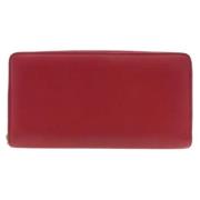 Pre-owned Leather wallets Gucci Vintage , Red , Dames