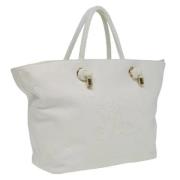 Pre-owned Canvas totes Burberry Vintage , White , Dames