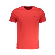 Rood Katoenen Geborduurd Logo T-Shirt Harmont & Blaine , Red , Heren