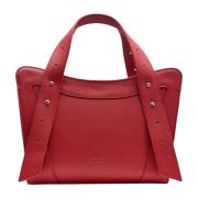 Handtas met dubbele handgreep en logo Silvian Heach , Red , Dames