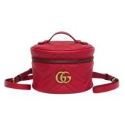 Pre-owned Leather backpacks Gucci Vintage , Red , Dames