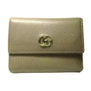 Pre-owned Leather wallets Gucci Vintage , Beige , Dames