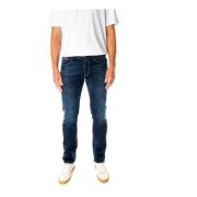 Donker Indigo Straight Fit Jeans Replay , Blue , Heren