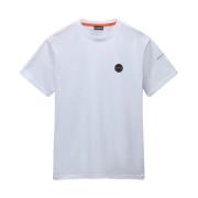 Korte mouw T-shirt met klassieke ronde hals Napapijri , White , Heren