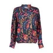 Elegante Blouse met Lange Mouwen Geisha , Multicolor , Dames